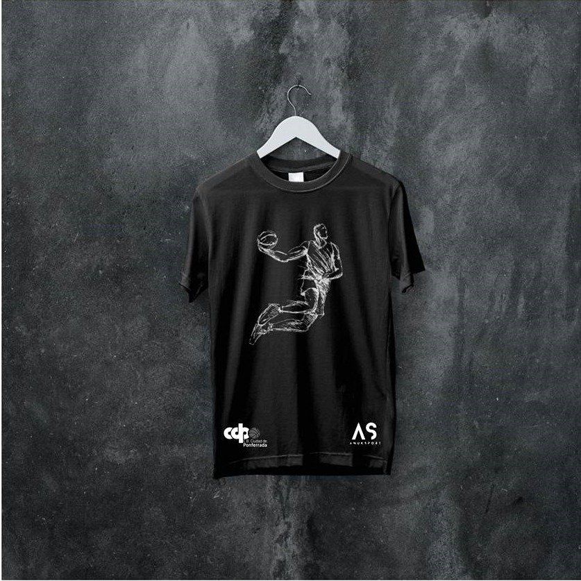 camiseta as basket negra