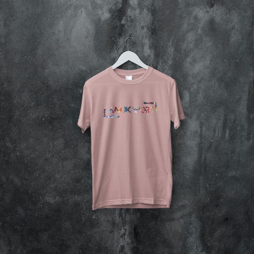 camiseta logo rosa